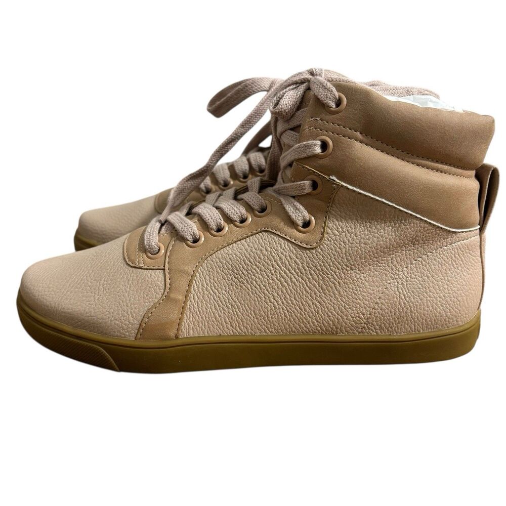 Rebecca Allen The High Top Sneaker In Rose Sz 7.5 Zipper & Lace Up Shoes NEW